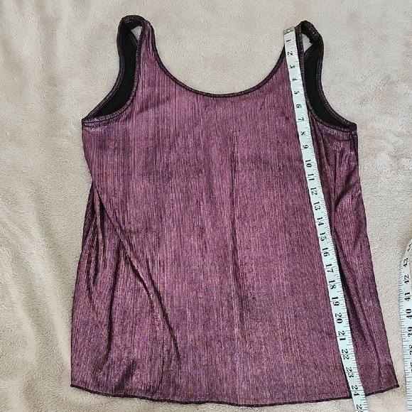 Zara Shimmering Purple Tank Top Size M - Picture 5 of 5